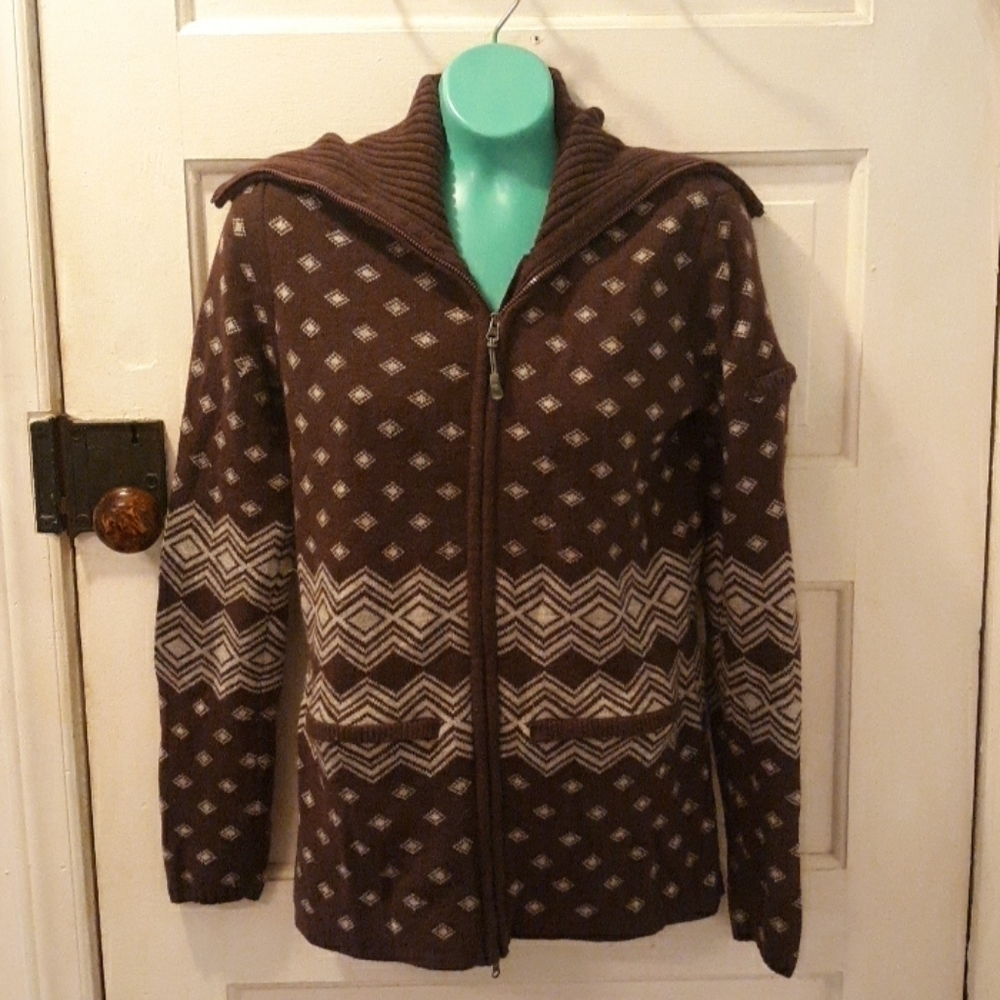 Athleta medium Teton full zip sweater jacket